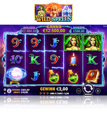 Der Spielablauf des Wild Spells Slots.